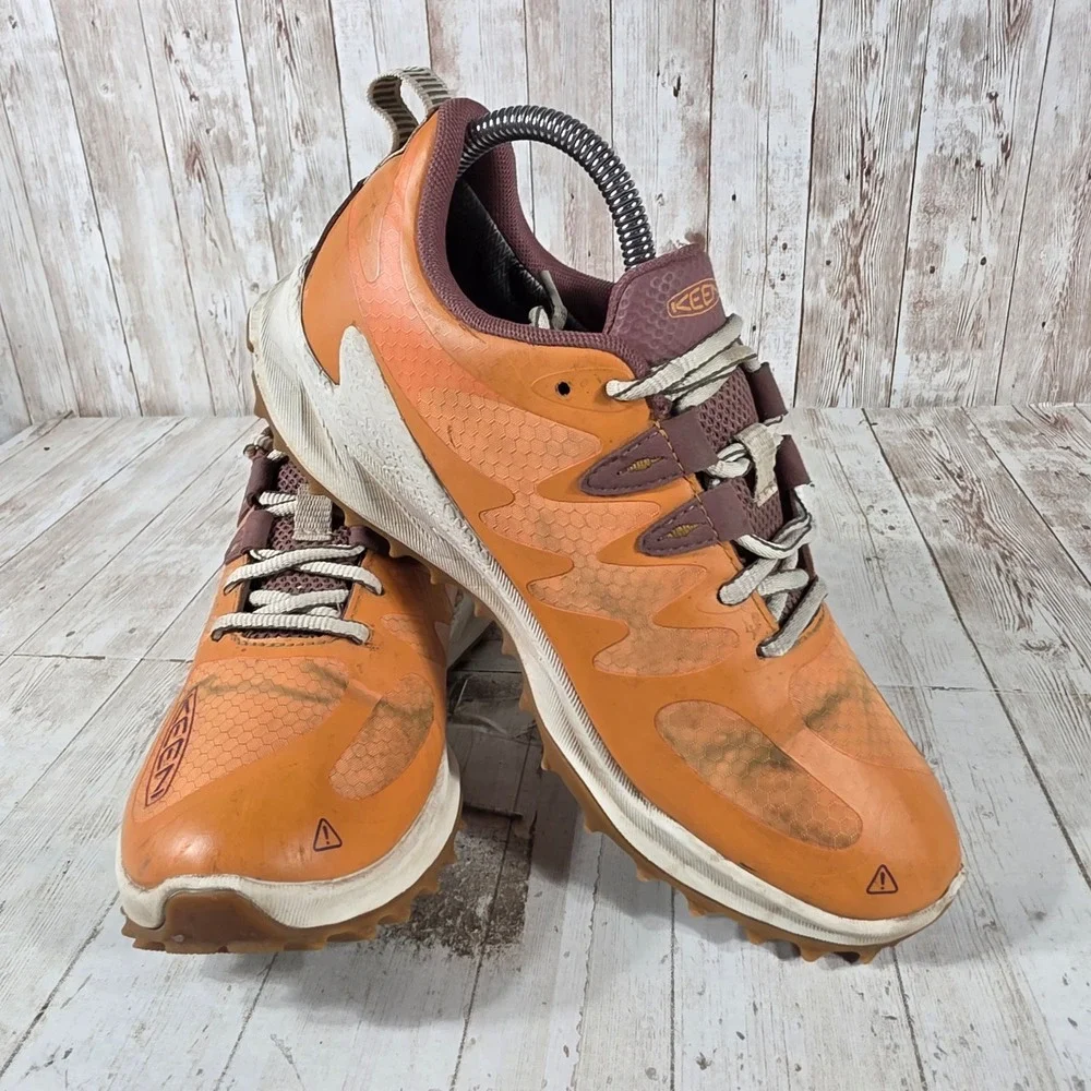 Keen NXIS Speed Waterproof Hiking Shoes Orange Burgundy Womens Size 8‎ 1028900